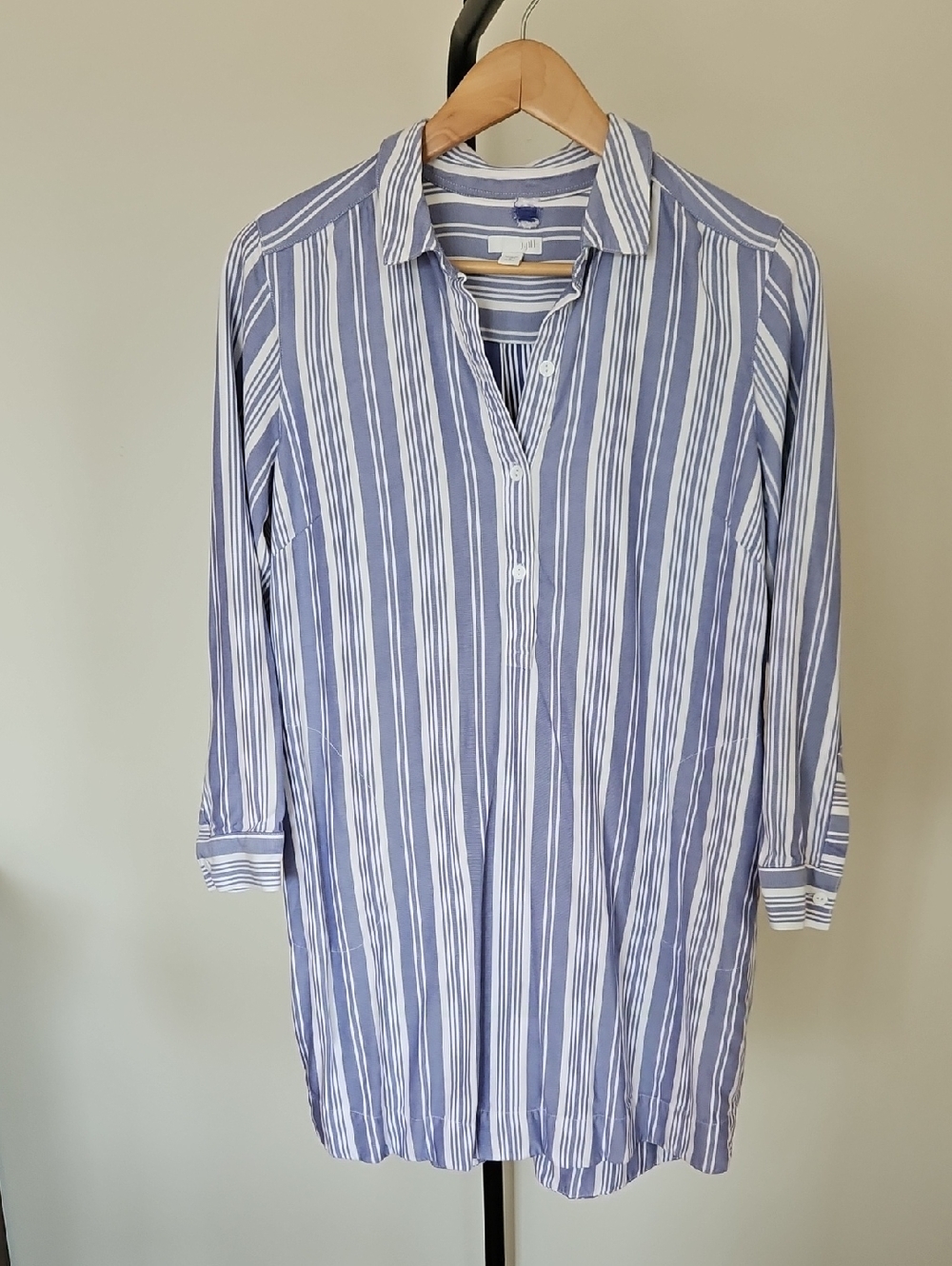 J. Jill Blue and White Striped Tunic Dress